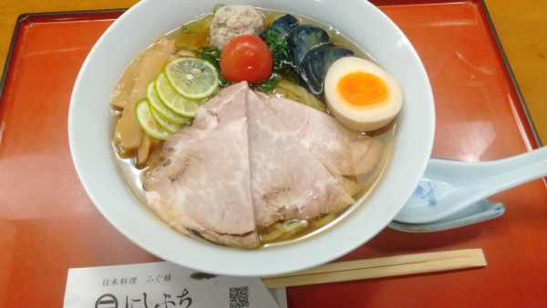 「【夏季限定】お出汁香る冷やしらぁ麺(¥1,320)」@ふぐ舗 にしぶちの写真
