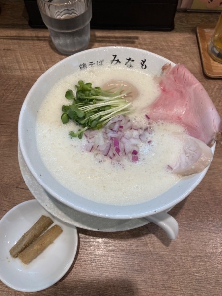 「味玉鶏白湯そば（塩）」@鶏そば みなもの写真