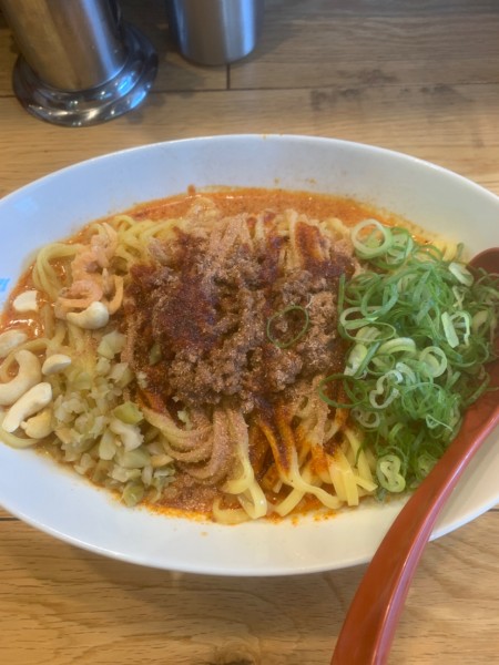 「汁なし担々麺4辛」@麺やすする 担担麺の写真