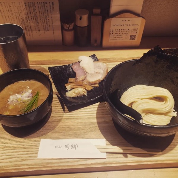「つけ麺 中 のりトッピング」@麺屋 周郷 新橋店の写真