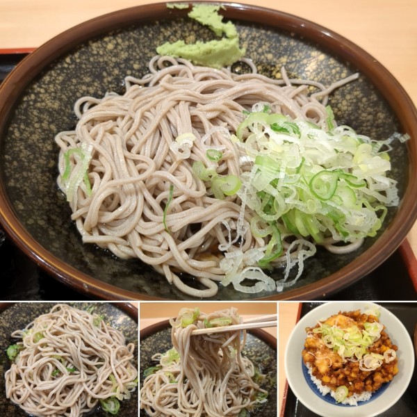 「コーン天丼&そばセット 740円」@そば処 めとろ庵 上野店の写真