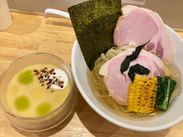 「とうもろこしの冷やしつけそば 1300円」@中華そば ひしおの写真