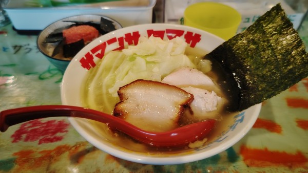 「朝ラー塩太麺６００円＆ノリ明太１５０円」@ハイデン.コッコFACTORYサマンサ・タマサの写真