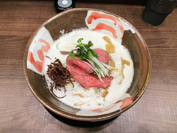 「常陸牛×あさり白湯」@常陸牛らぁめん 希の写真