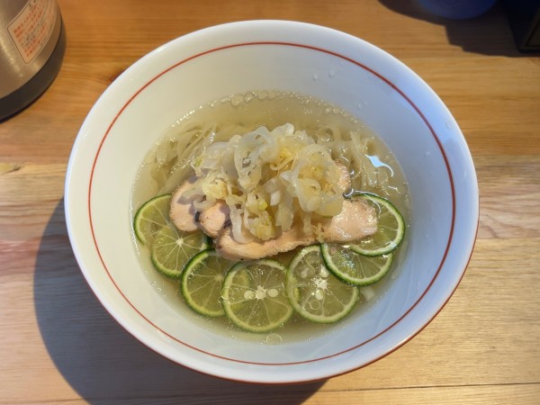 「【限定】冷やしラーメン（白）」@日本橋 朱鷺の写真
