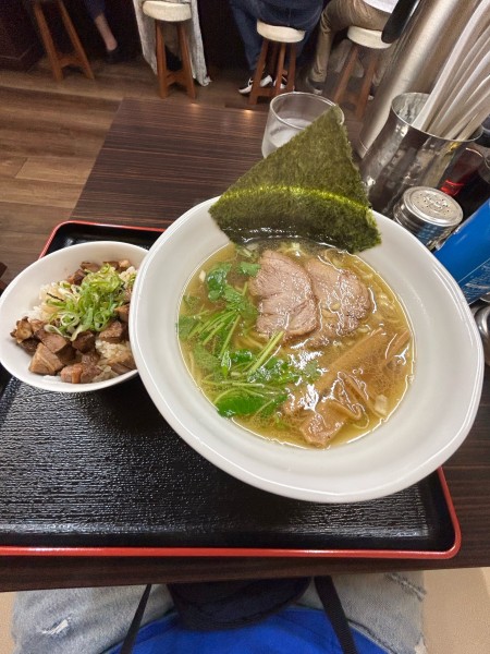 「中華そば860円+チャーシュー飯250円」@中華そば 一富士の写真