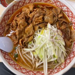 ばら味噌(太麺)+肉増し