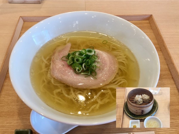「塩ラーメン 1,050円＋黒豚シュウマイ(特別試食券)」@ラーメン 将太 国立府中インター店の写真