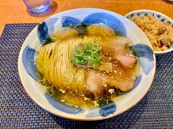 「山椒の塩そば＋チャーシューご飯」@柴崎亭の写真