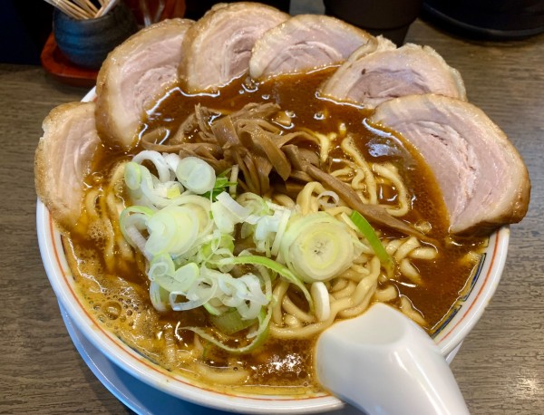「[限定]トマトカレー中華＋肉」@丸中華そばの写真