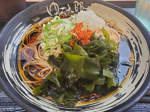 「朝そば鬼おろし・冷・わかめ変更」@ゆで太郎 長者町店の写真