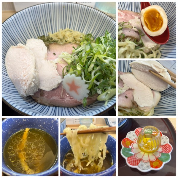 「味玉つけ麺（塩・太麺）1100円」@中華そば 麺ノ花の写真