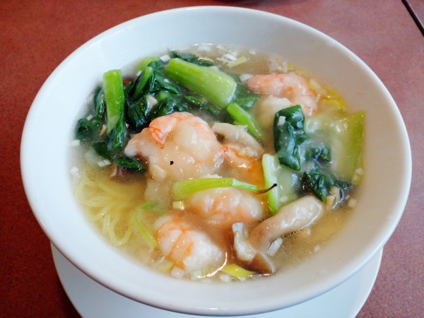 「海老と青菜の塩味麺（1,200円）」@中国酒家 多聞天の写真