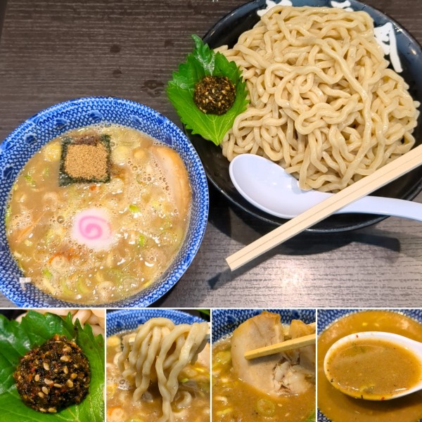 「生七味つけ麺(大)　1140円」@六厘舎 上野店の写真
