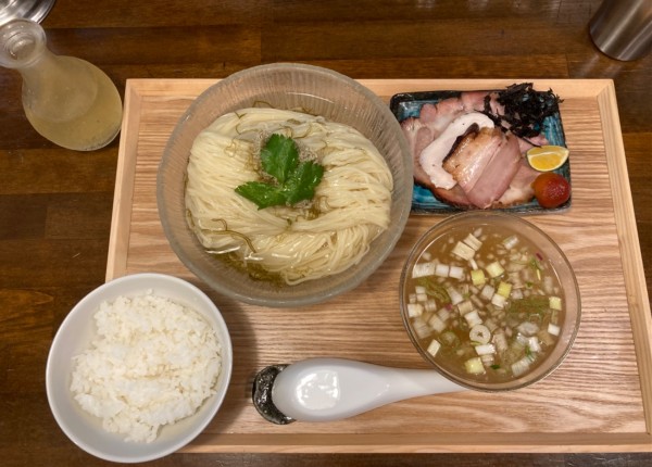 「冷煮干つけそば+麺大盛+ランチごはん」@CLAM＆BONITO貝節麺RAIKの写真