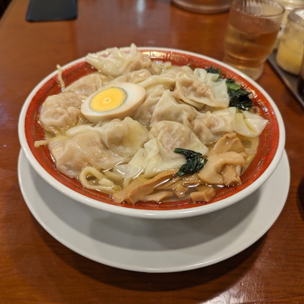 「広州わんたんめん（塩・太麺）」@広州市場 西新宿店の写真