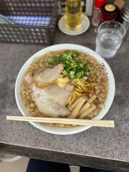 「中華そば大盛脂マシマシニンニクトッピング」@つたふじ 福山支店の写真