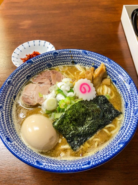 「中華そば+味玉+海老辛味」@TSUKEMEN-HUKUの写真