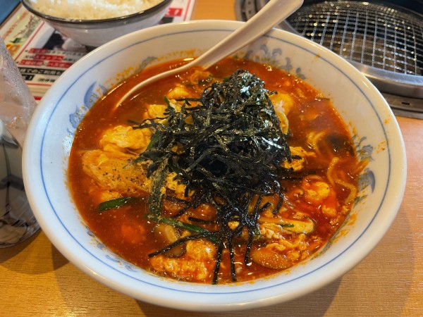 「カルビラーメン激辛」@あおぞら 沼田インター店の写真