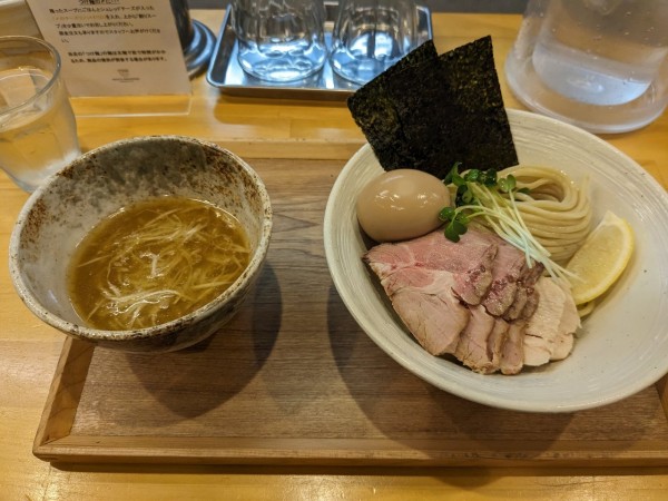 「特製鶏魚介つけ麺1380円」@MENYA NAKAGAWAの写真