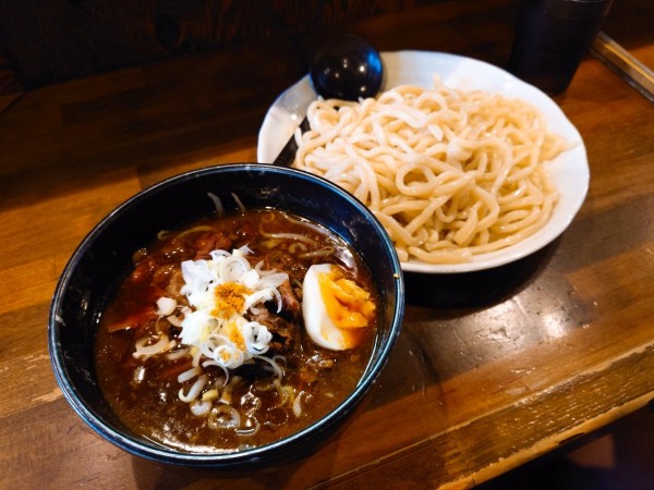 「牛すじカレーつけそば」@麺 池谷精肉店の写真