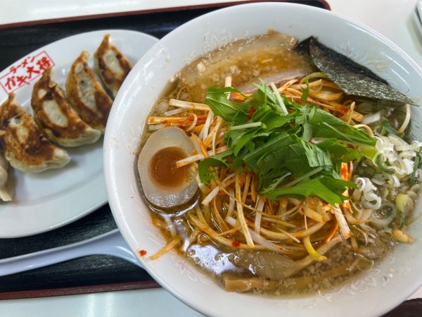 「ネギガキ大将ラーメン　スタミナ餃子」@ラーメンガキ大将 谷田部店の写真