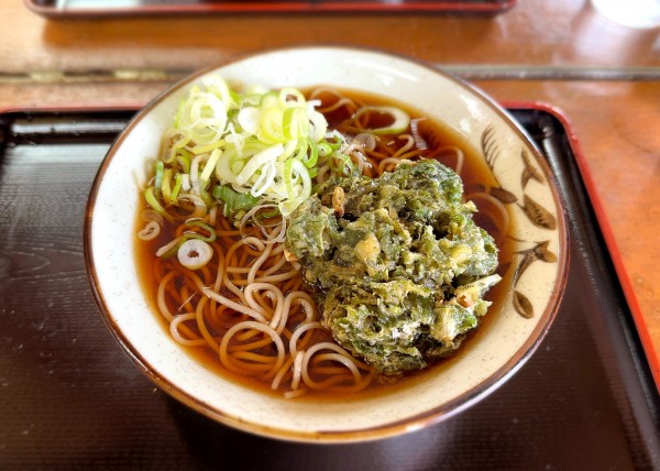 「春菊天そば(450円)」@亀島の写真