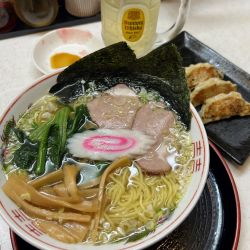 柚子香る塩ラーメン＋餃子＋サッポロ生ビール＋角ハイボール