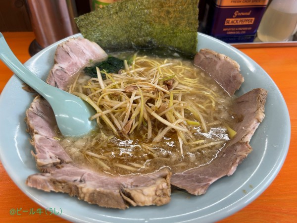 「ネギチャーシューメン(1050円)」@ラーメンショップ椿 春日部備後店の写真