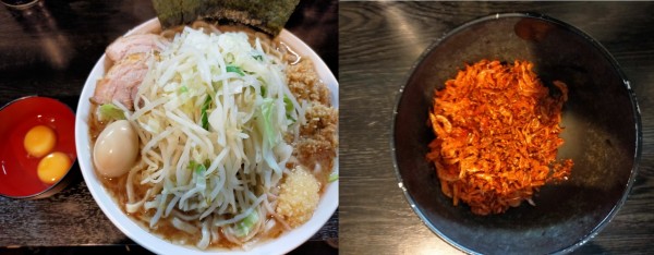 「【限定】海老蕎麦1200円(塩50円)+生姜50円生卵70円」@豚星。の写真