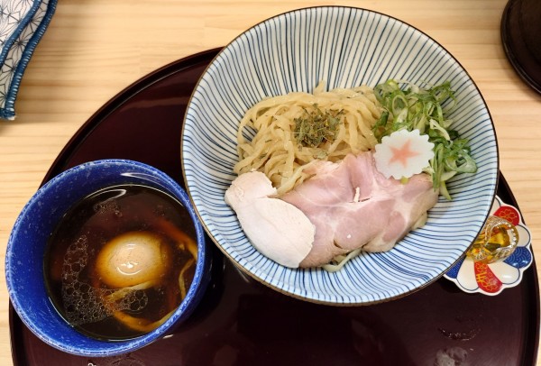 「味玉つけ麺(醤油、1100円)」@中華そば 麺ノ花の写真