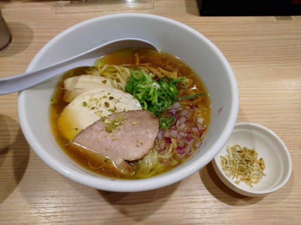 「冷やし山椒そば（1,200円）＋貝ごはん小（150円）」@中華そば みかわの写真