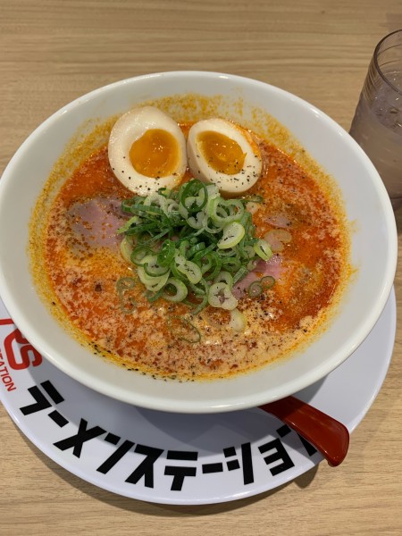 「味玉豆乳坦々麺」@ラーメンステーション 北野田店の写真