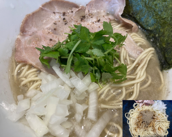 「濃厚煮干+和え玉」@あまつかぜの写真