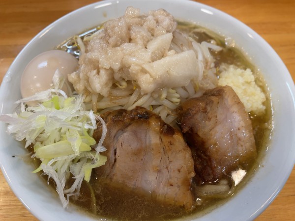 「限定:サバカツジロ・ニンニク1050円」@麺屋しん蔵の写真