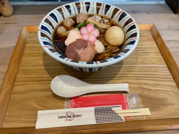 「冷やしえびそば＋雲呑＋味玉」@えびそば 緋彩の写真