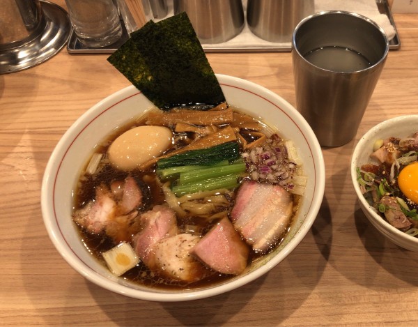 「特製手揉み中華そば」@麺処 にし尾の写真