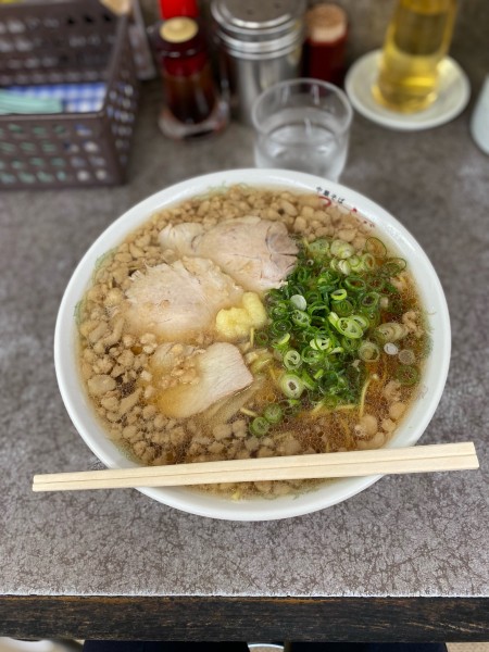 「中華そば大盛脂マシマシニンニクトッピング」@つたふじ 福山支店の写真