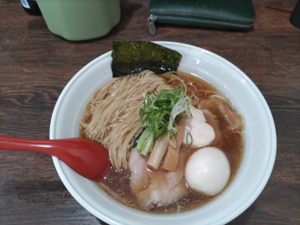 「中華そば大盛＋味玉」@中華そば 燕屋商店の写真