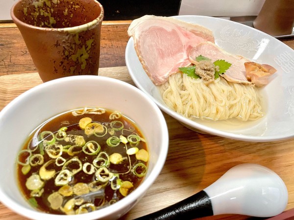 「しじみ昆布水つけ麺(醤油)半麺　1150」@中華蕎麦 仁香の写真