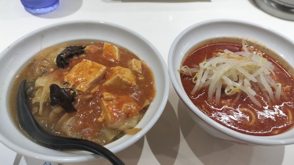 「得々セット 半北極、半蒙古タンメン」@蒙古タンメン中本 横浜店の写真