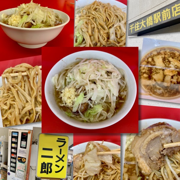 「小ラーメン(少な目、ニンニク少し）750円」@ラーメン二郎 千住大橋駅前店の写真