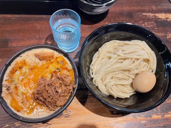 「海老つけ麺＋味玉、ほぐし肉」@麺や 蒼 AOIの写真