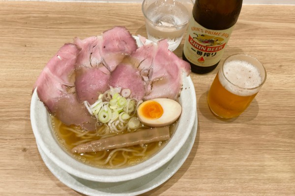 「淡竹 & 一番搾りwithおつまみ盛」@麺屋 聖 南草津店の写真