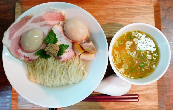 「特製しじみ昆布水つけ麺（塩）＋瓶ビール（小瓶）」@中華蕎麦 仁香の写真