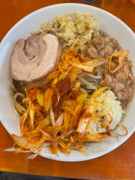「大ラーメン　辛ねぎ　きまぐれ」@麺屋穴場の写真
