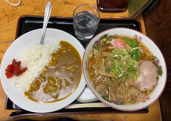 「「半カレーライス・中華そばセット」」@ほそ島やの写真