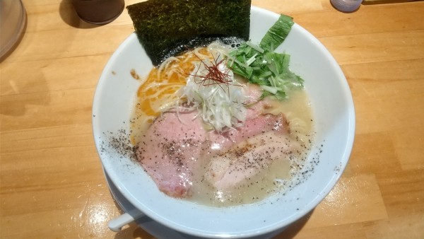 「カニだし塩らーめん1100円」@麺家 たけ田の写真