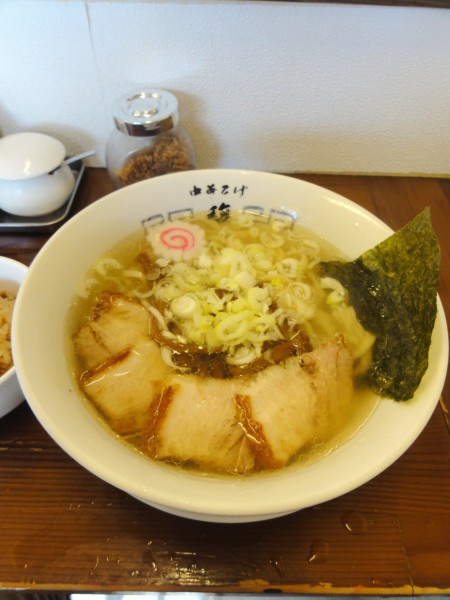 「中華そば830円平打ち麺 肉めし（ランチ無料）」@中華そば 馥の写真