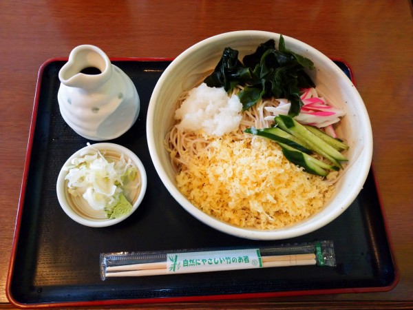 「冷やしたぬきそば（900円）」@そば処 ゆう月の写真